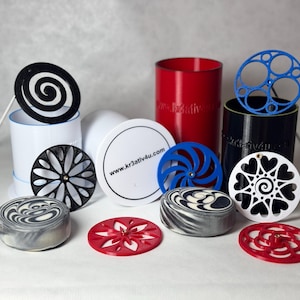 Varianten 1 bis 7: Seifenswirl-Scheiben, Pull-Through, Tool für Kaleidoskopseifen
