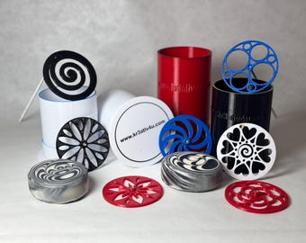 Varianten 1 bis 7: Seifenswirl-Scheiben, Pull-Through, Tool für Kaleidoskopseifen