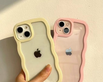 Lindo Wave Protector iPhone 15 14 13 12 11 Pro Max Caso iPhone 13 12 mini Caso iPhone XSMax XR Caso iPhone 7 8 14 15 Plus Caso iPhoneSE Caso