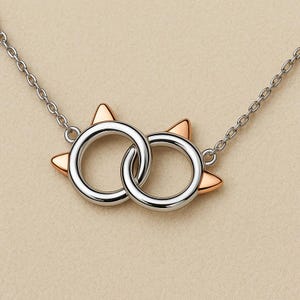 Cat Lover Necklace – Sterling Silver Cat & Moon Necklace – Cat Lover Gift – Handmade Celestial Cat Jewellery