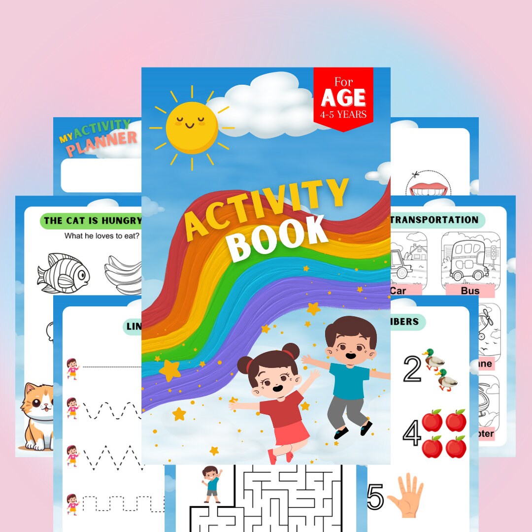 Kids Activity Book - Etsy