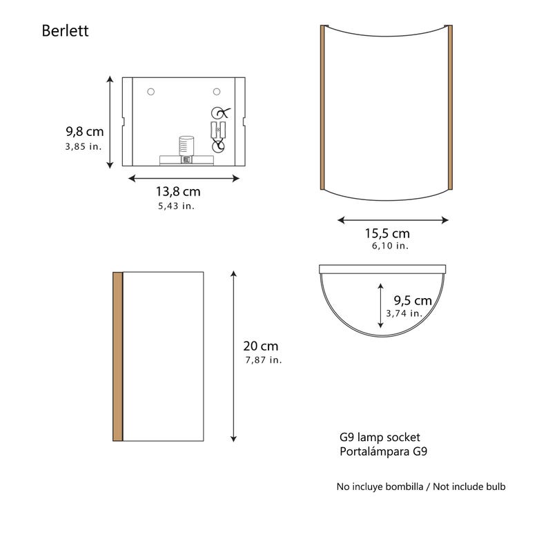 Oak wood wall sconce with a half-cylinder shade in natural jute burlap fabric, with optional plug. Boho style. image 11