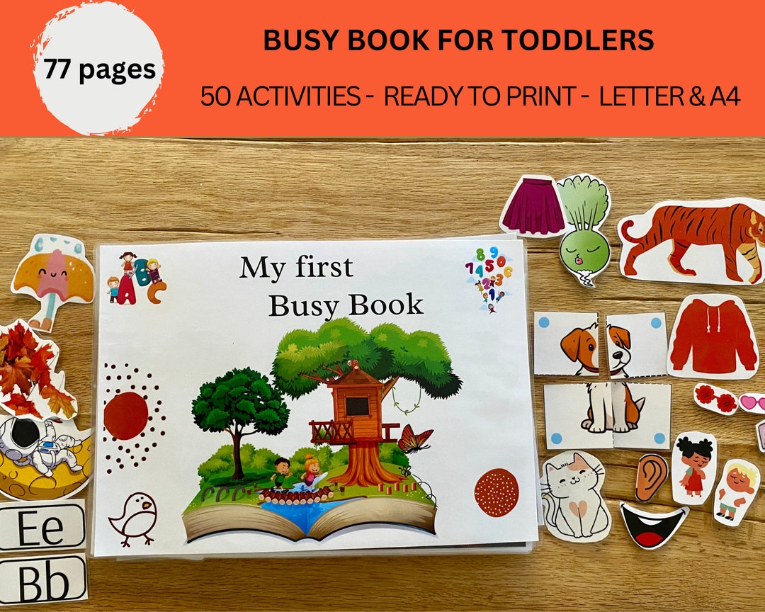 Busy Book Printable, Quiet Book, Toddler Learning Book, Learning Binder ...