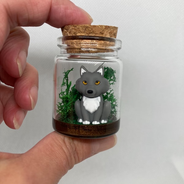 Adopt a Cute Wolf Desk Pet - Matchbox Gift