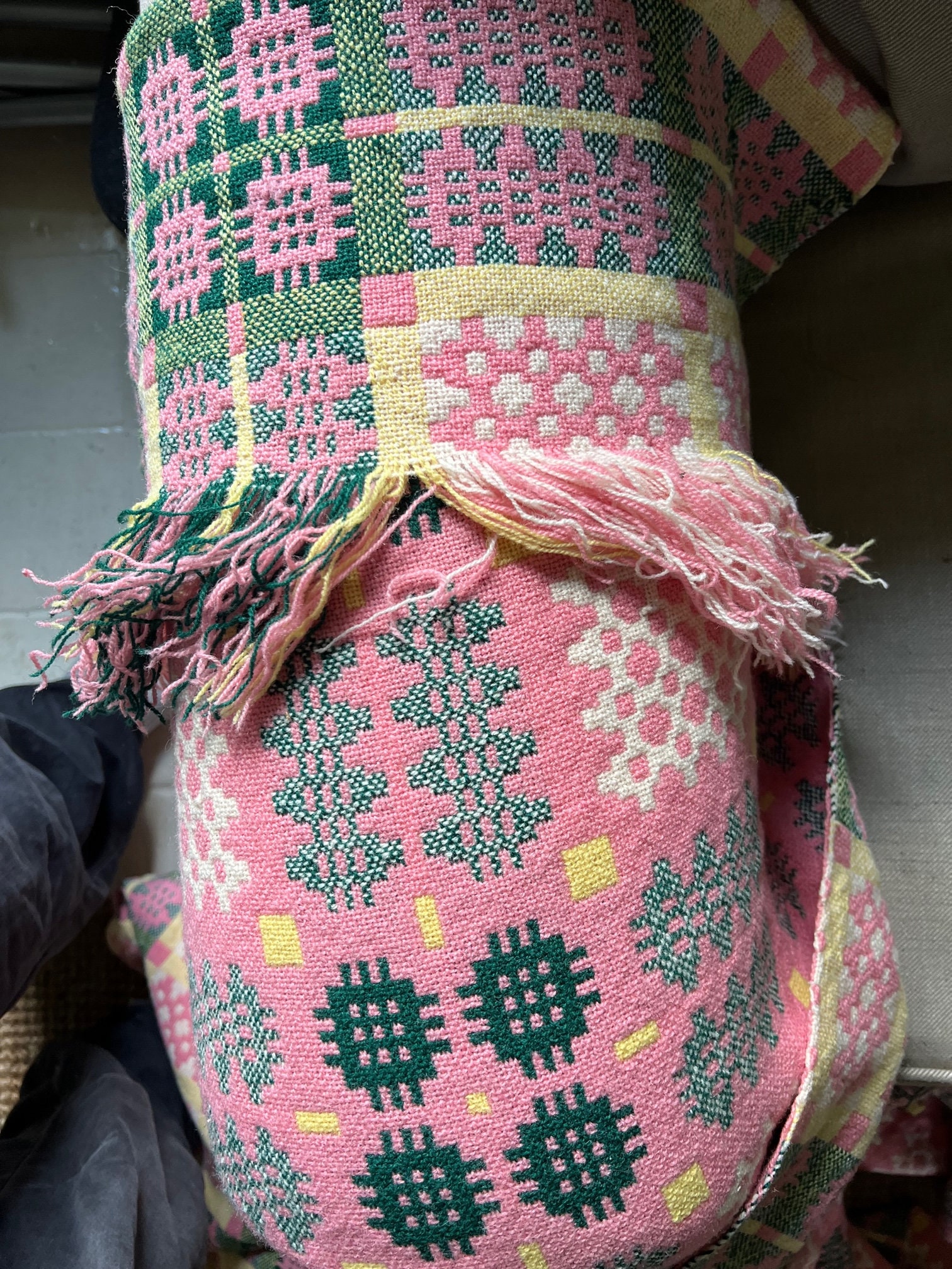 DERW Double Sided Welsh Pure Wool Blanket Pink - Etsy