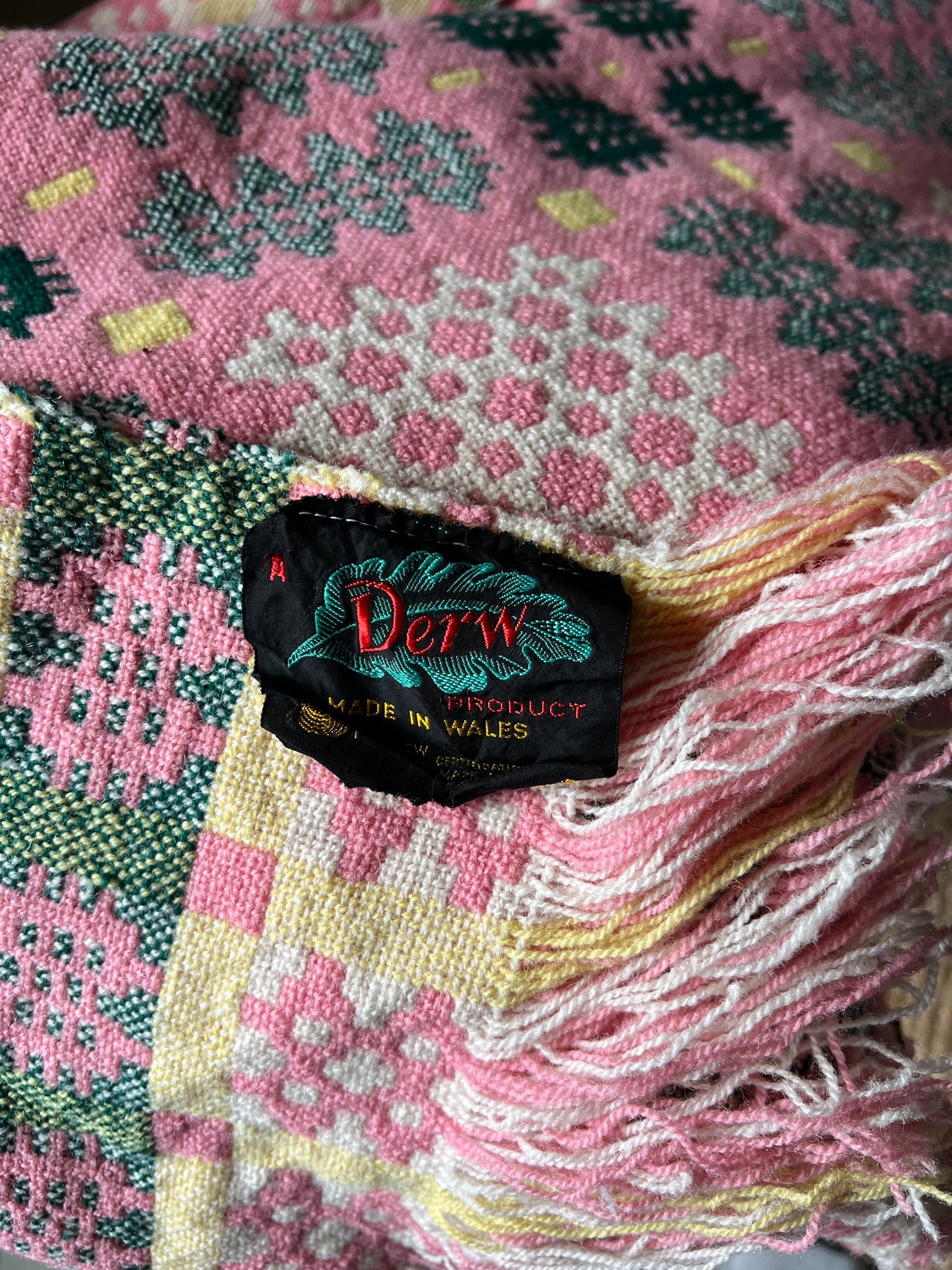 DERW Double Sided Welsh Pure Wool Blanket Pink - Etsy