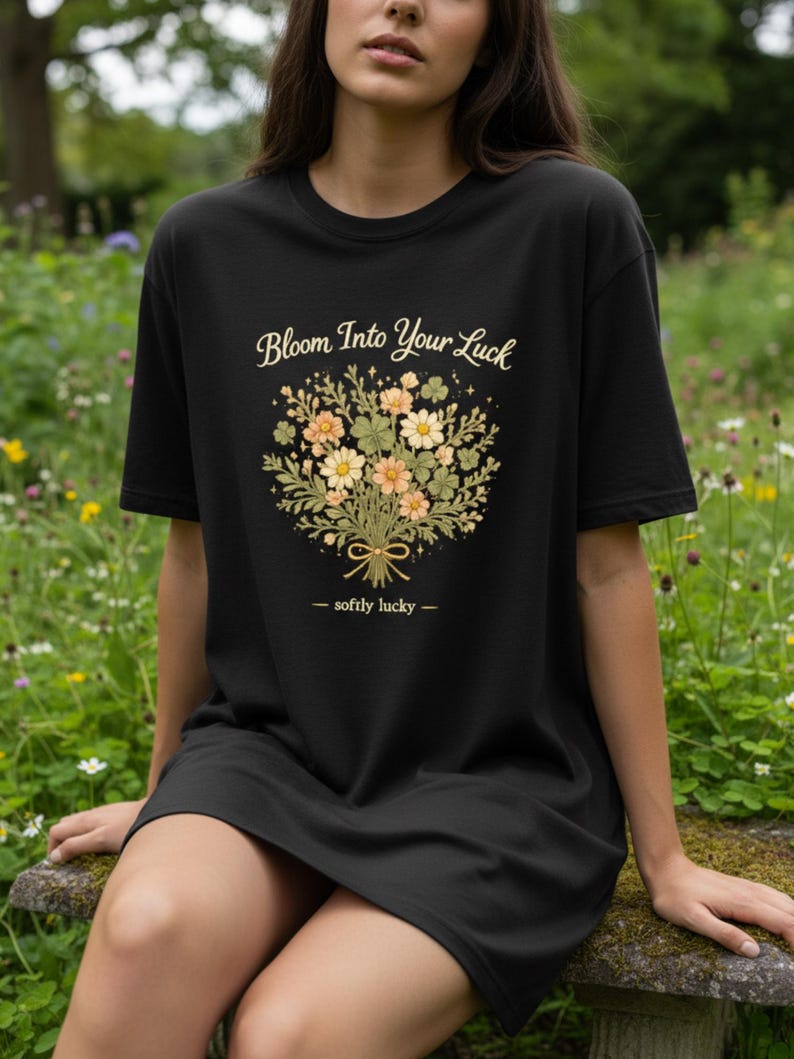 Wild Flower Shirt | Floral Bouquet Typography Tee | Flowers Bloom Into ...