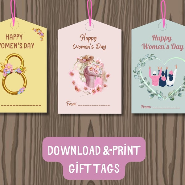 Women's day gift tags,beautify your gifts, 8 march gift, Happy Women's day gift, Printable gift tags, gift for her