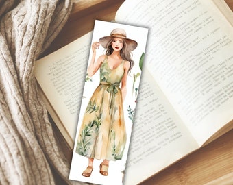 Set of 19 watercolor woman bookmarks, Book accessories,Gift for booklovers,Digital print,gift for woman,women's day gift,Printable bookmarks