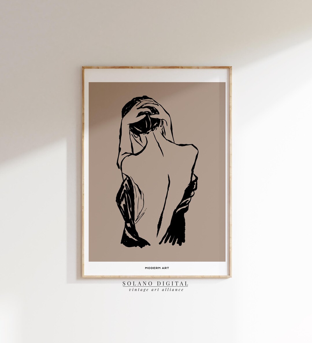 Minimalist Female Back Line Drawing | Modern Nude Printable Art Digital ...