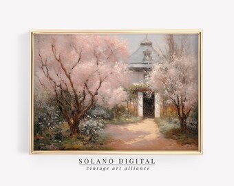 Flower Garden Vintage Painting | Spring Vintage English Cottage Art PRINTABLE Dining Room Decor | Digital Download Solano Digital | 72