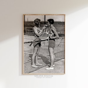 Vintage Tennis Player 1920s Vintage Wall Print Photography Print  Black White Photo Print Lifestyle Print Museum Quality Photo Print Tennis