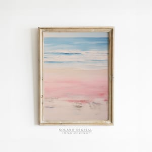 Abstract Coastal Painting PRINTABLE Wall Art Vintage Beach Print DOWNLOADABLE Girly Apartment Decor Seascape Print Blue Abstract Art Print