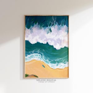 Minimalist Wall Art Ocean Themed Print Surf Inspired Artwork Beach House Decor Minimalist Beach Art Coastal Decor Ocean Inspired Wall Art