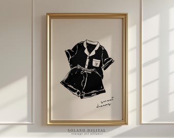 Pyjama Print: Sweet Dreams Bedroom Wall Art (Digital Download)