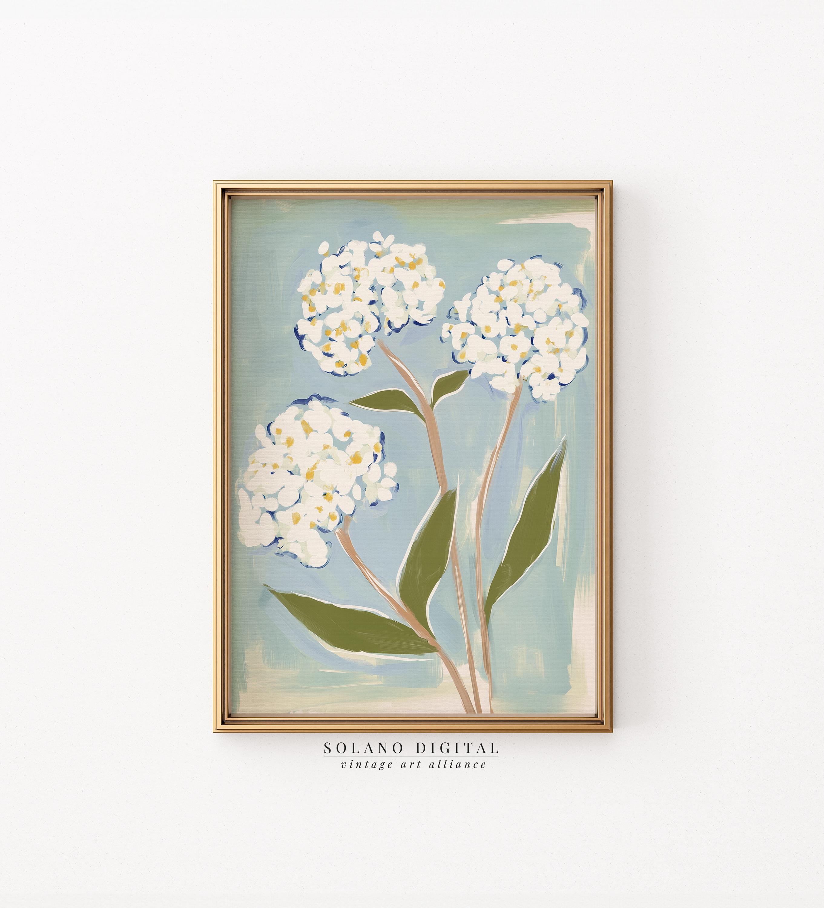 Hydrangea Bouquet Art Print: Southern Floral Decor (digital