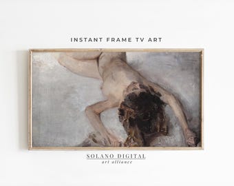 Marco de TV para el día de San Valentín Arte rústico desnudo Descarga digital para Samsung Marco de TV Marco rústico vintage Arte de TV Decoración del día de San Valentín Minimalista