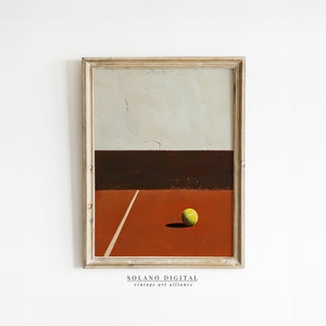 90s Tennis Poster Print  Vintage Tennis Wall Art Aesthetic Tennis Ball Sports Poster Home Décor Printable Wall Art Digital Downloadable Art