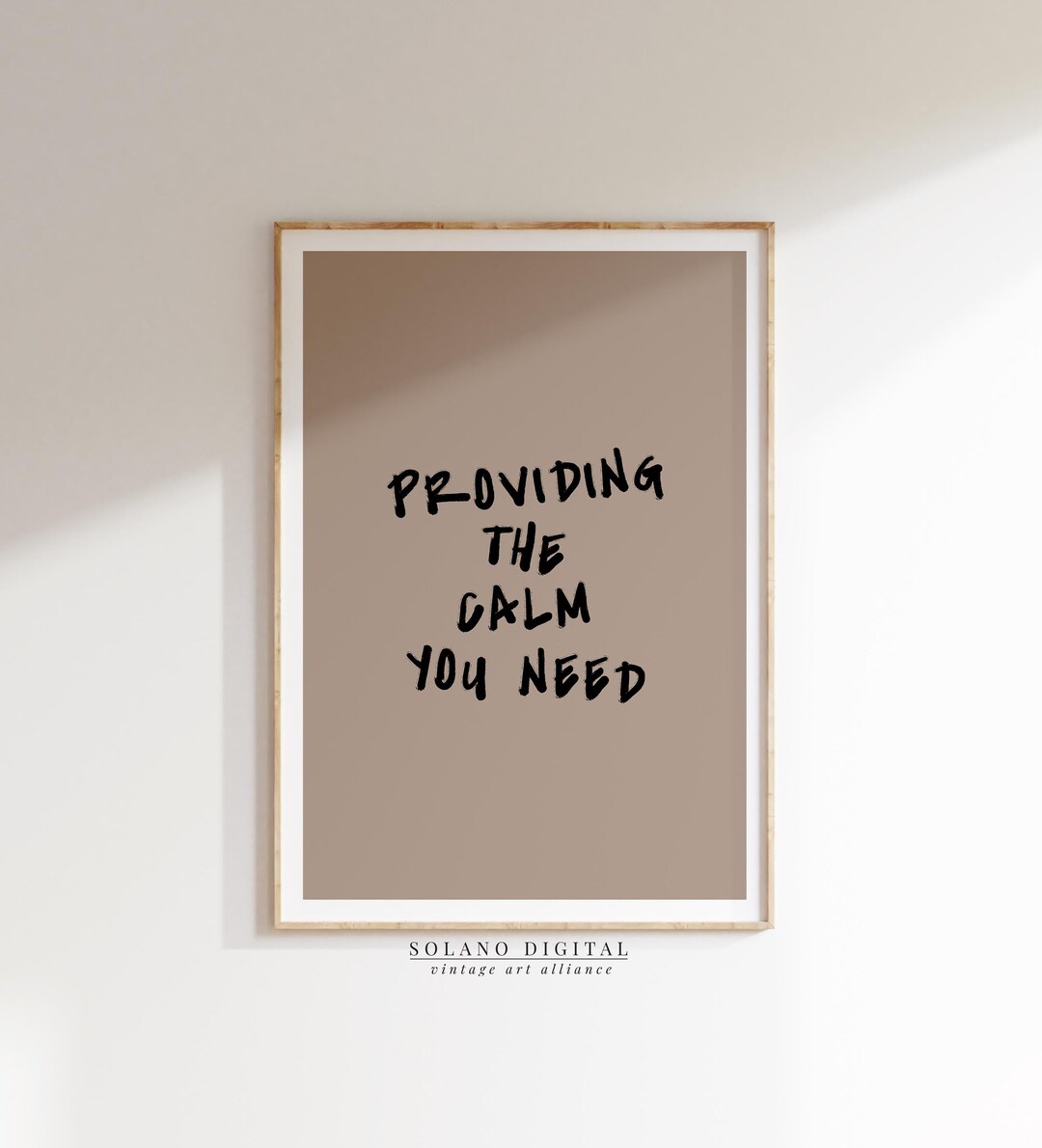 Minimalist Beige Quote Print: Calm Neutral Wall Art (digital Download ...