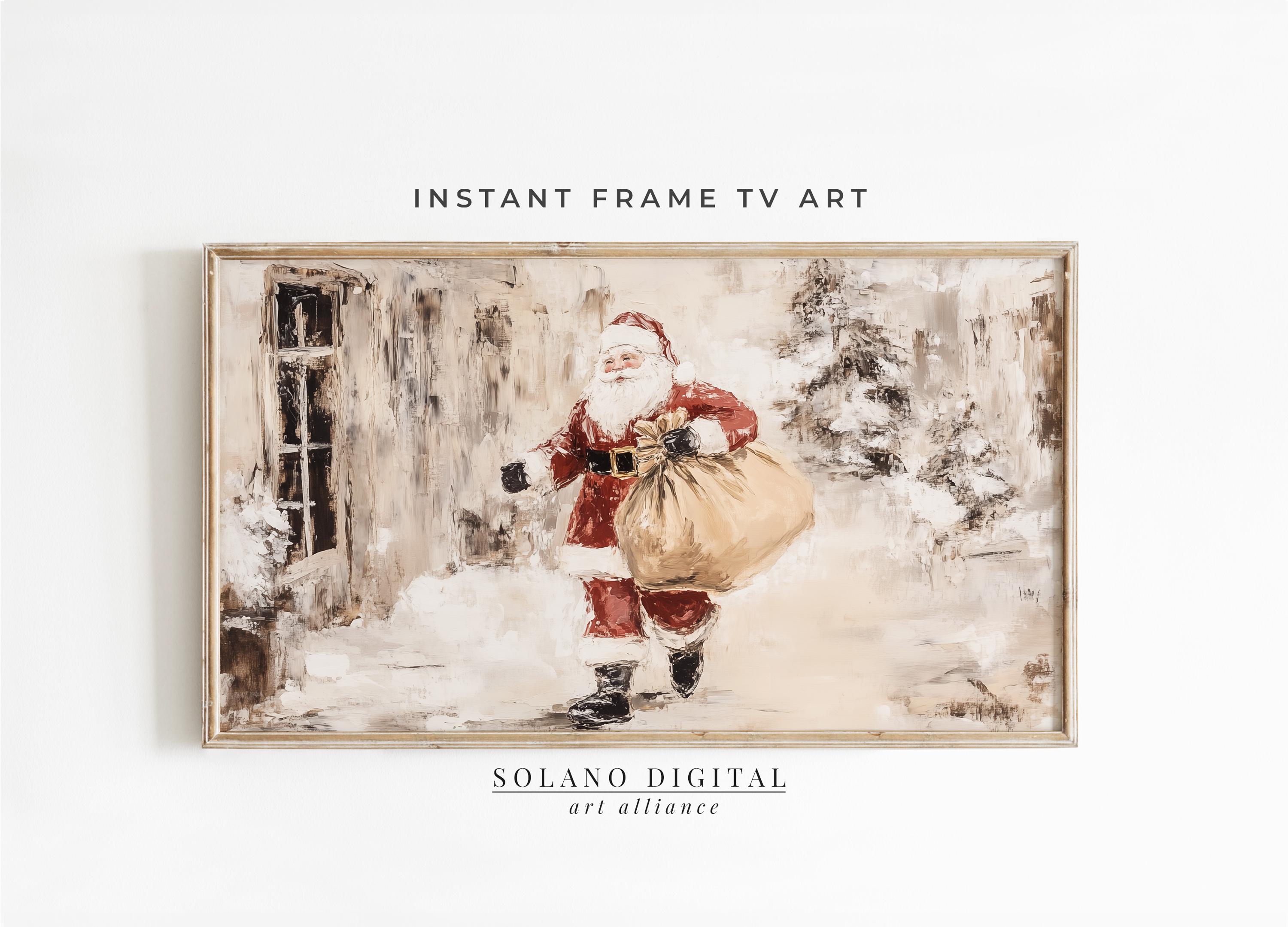 Frame TV Art Santa Christmas Painting for the Frame TV Winter Christmas TV  Art Digital Tv Art Santa Claus Samsung Frame Tv Art Download Art