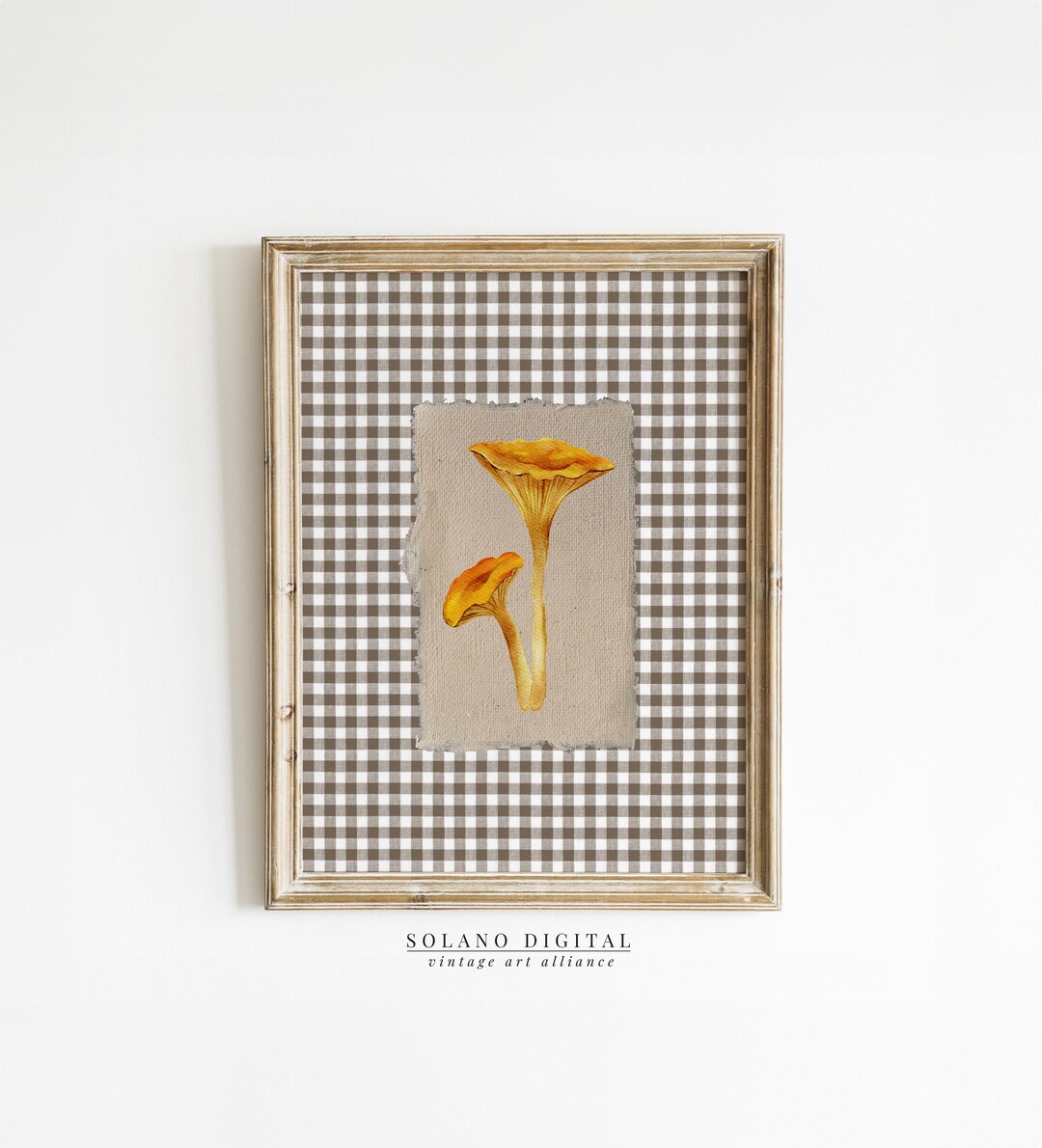 Mushroom Botanical Print: Vintage Chanterelle, Cottagecore Kitchen ...