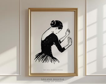 Ballet Dancer Line Art Print: Minimalist Ballerina Illustration (Digital Download)