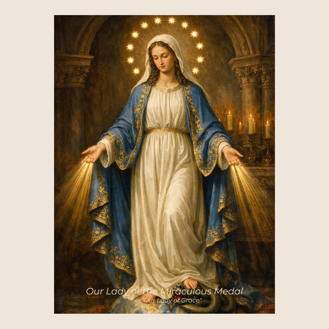 Our Lady of the Miraculous Medal Wall Art - Immaculate Conception ...