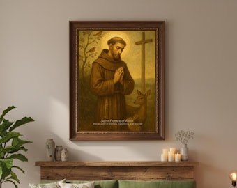 St. Francis of Assisi Digital Portrait - Catholic Wall Art (Digital Download)
