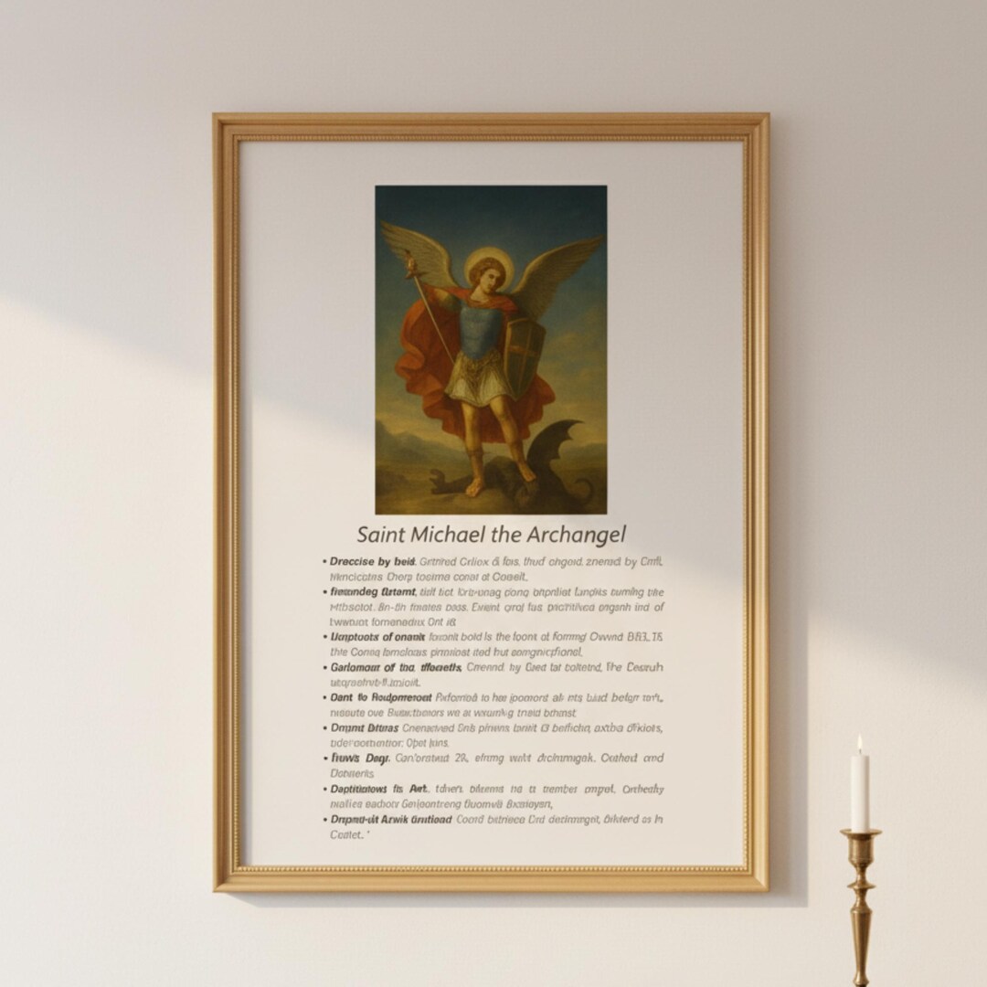Saint Michael the Archangel Printable Wall Art – 11x14 Catholic ...