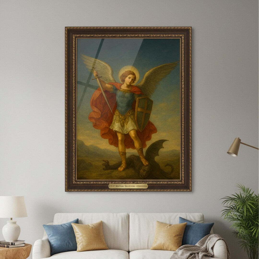 St. Michael Archangel Digital Art Print: Spiritual Protection, Catholic ...
