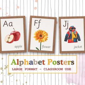 Montessori Alphabet Posters Real Photos - Digital download