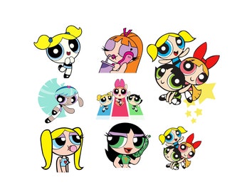 powerpuff girls svg, cartoon network svg, cartoon characters, printable, digital product