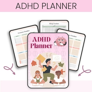Planificador digital TDAH (hecho por un TDAH) para iPad, Goodnotes y Android. Planificador diario, cuidado personal y seguimiento de hábitos para adultos con TDAH Basado en la ciencia