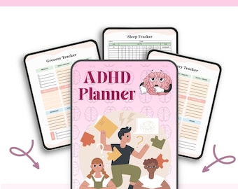 ADHD Digital Planner: Adult Daily Self-Care Habit Tracker (Goodnotes, Android, iPad)