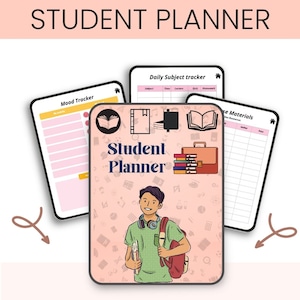 Notion Student Planner Template- Academic Student Digital Planner, College Planner, Assignment Tracker, School Planner, Notion Dashboard