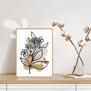 Free-Spirited Leaf Print- Botanical Print Set, Set of Prints, Wall Art Set, Leaf Prints, Wall Art Prints, Monstera Grey Print, Wall Art Set