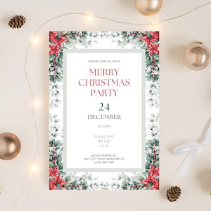 クリスマスパーティーカード 2024 - とても楽しいクリスマスパーティー、クリスマスカスタムカード、クリスマスRSVP、楽しい招待状、サンタ招待状、メリークリスマス招待状