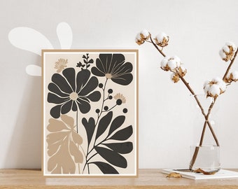 Botanical Print Set: Boho Floral Wall Art, Tropical Leaves