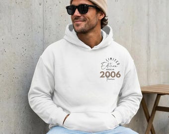 Personalized 20th birthday gift, T-shirt & hoodie with name, gifts for boys, men, gift idea for a son's or friend's milestone birthday