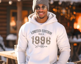 Personalisiertes Geschenk zum 30. Geburtstag, T-Shirt & Hoodie mit Name, Geschenke Mann, Sohn, Freund, Bruder Geschenkidee runder Geburtstag