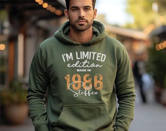 Personalisiertes Geschenk zum 40. Geburtstag, T-Shirt & Hoodie mit Name, Geschenke Mann, Sohn, Freund, Bruder Geschenkidee runder Geburtstag