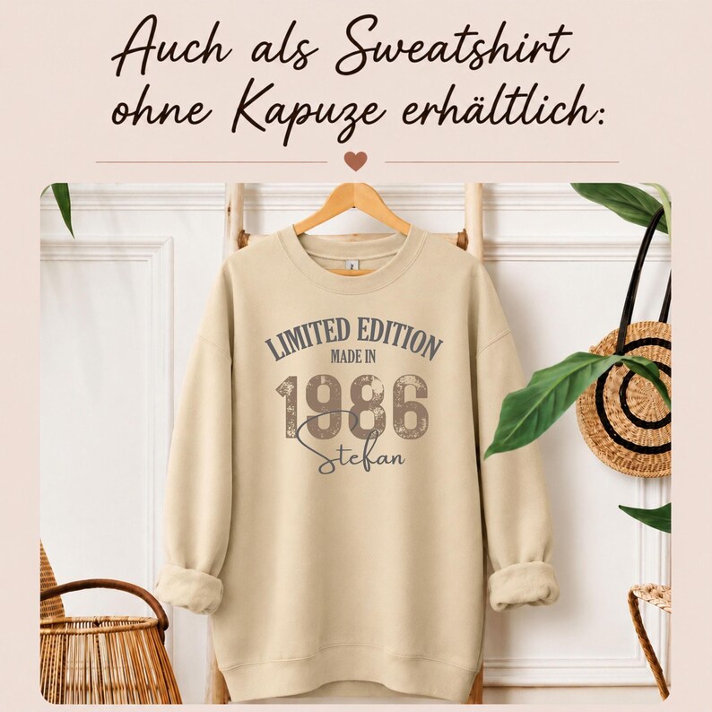 Personalized gift for son, T-shirt & hoodie with name + year of birth, birthday gift for him, 18th birthday gifts for boy, man image 8