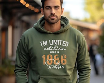 Personalisiertes Geschenk zum 40. Geburtstag, T-Shirt & Hoodie mit Name, Geschenke Mann, Sohn, Freund, Bruder Geschenkidee runder Geburtstag