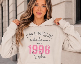 Personalisiertes Geschenk zum 30. Geburtstag, T-Shirt & Hoodie mit Name, Geschenke Mädchen + Frau, Geschenkidee Tochter, Freundin, Kollegin
