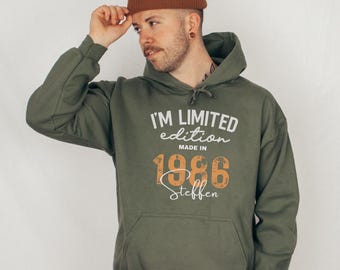 Personalisiertes Geschenk zum 40. Geburtstag, T-Shirt & Hoodie mit Name, Geschenke Mann, Sohn, Freund, Bruder Geschenkidee runder Geburtstag