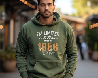 Personalisiertes Geschenk zum 40. Geburtstag, T-Shirt & Hoodie mit Name, Geschenke Mann, Sohn, Freund, Bruder Geschenkidee runder Geburtstag