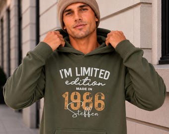Personalisiertes Geschenk zum 40. Geburtstag, T-Shirt & Hoodie mit Name, Geschenke Mann, Sohn, Freund, Bruder Geschenkidee runder Geburtstag