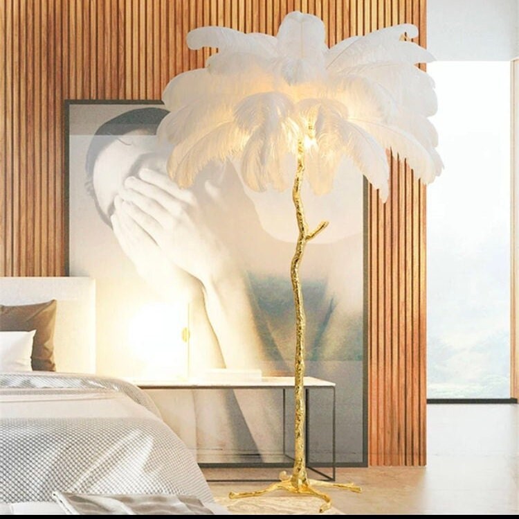 Tall feather lamp deals