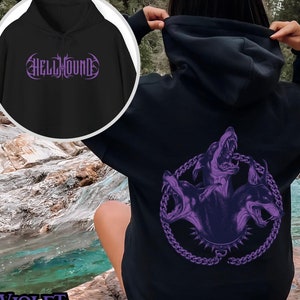 Hellhound Hoodie, Cerberus Hoodie, Hound of Hades Sweatshirt, Greek Mythology Hoodie, Three-Headed Dog, Gothic Alt Fashion, Y2K Grunge