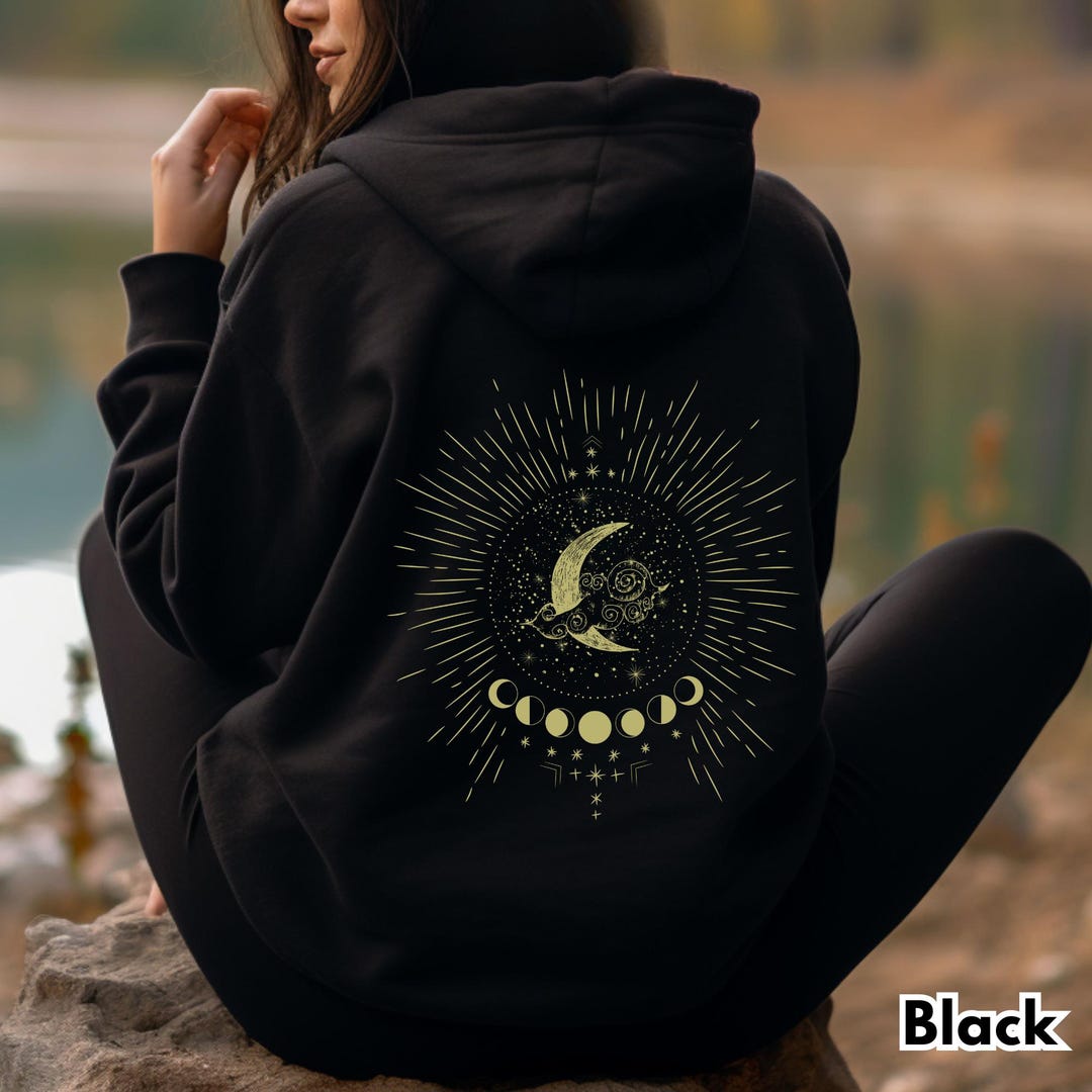Moon Phase Hoodie, Celestial Hoodie, Witchy Sweatshirt, Astrology